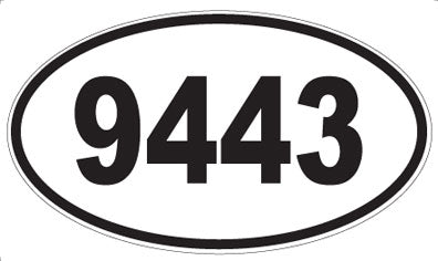 9443 - Oval Sticker