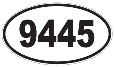 9445 - Oval Sticker