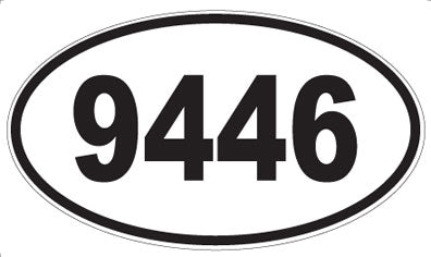 9446 - Oval Sticker