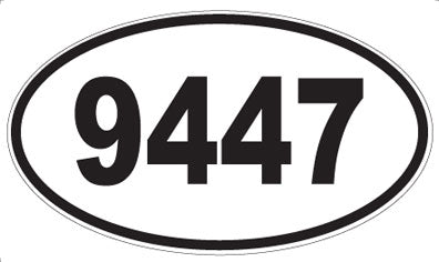 9447 - Oval Sticker