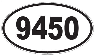 9450 - Oval Sticker