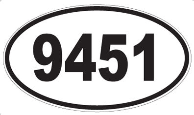 9451 - Oval Sticker
