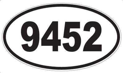 9452 - Oval Sticker