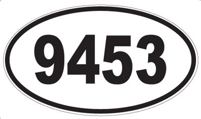 9453 - Oval Sticker