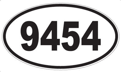 9454 - Oval Sticker