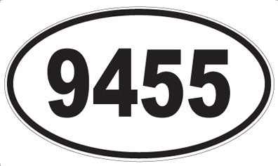 9455 - Oval Sticker