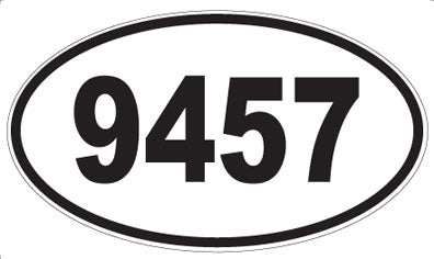 9457 - Oval Sticker