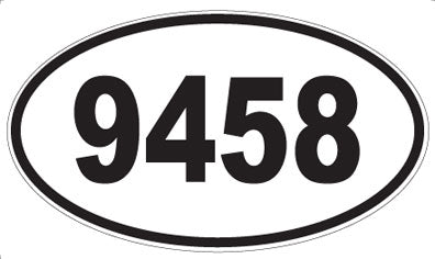 9458 - Oval Sticker