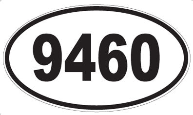 9460 - Oval Sticker