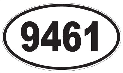 9461 - Oval Sticker