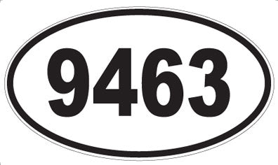 9463 - Oval Sticker