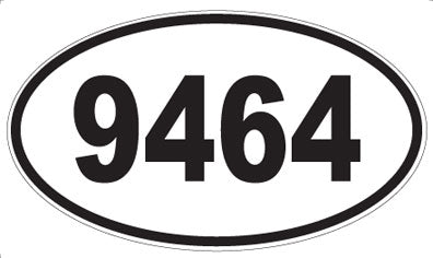 9464 - Oval Sticker