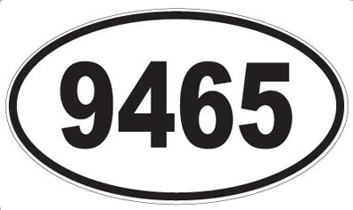 9465 - Oval Sticker