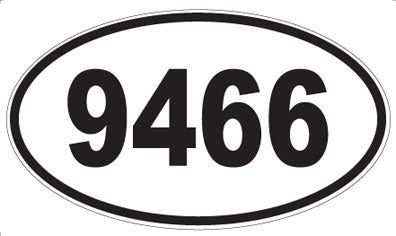 9466 - Oval Sticker
