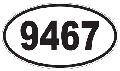 9467 - Oval Sticker