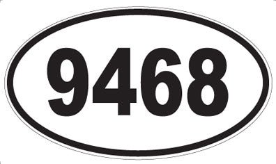 9468 - Oval Sticker