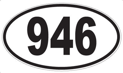 946 - Oval Sticker