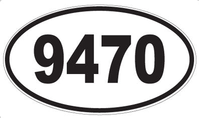 9470 - Oval Sticker