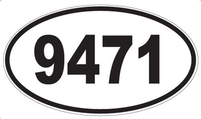 9471 - Oval Sticker
