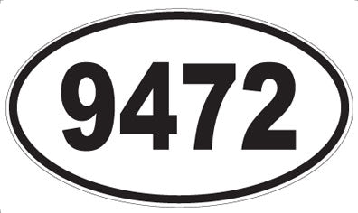9472 - Oval Sticker