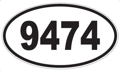 9474 - Oval Sticker