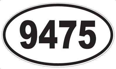 9475 - Oval Sticker