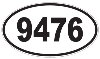 9476 - Oval Sticker