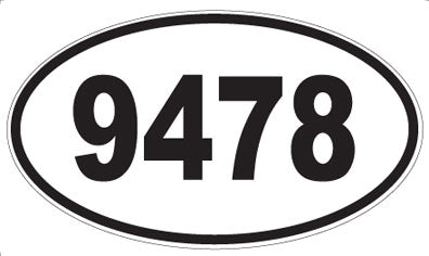 9478 - Oval Sticker