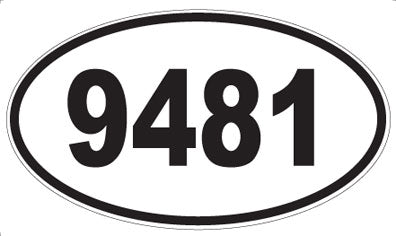 9481 - Oval Sticker