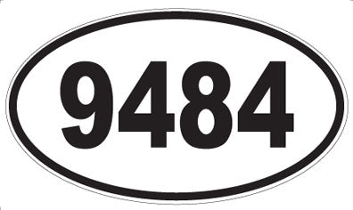 9484 - Oval Sticker