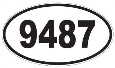 9487 - Oval Sticker