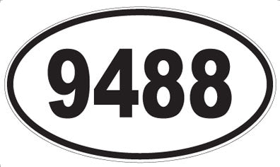 9488 - Oval Sticker