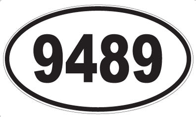 9489 - Oval Sticker