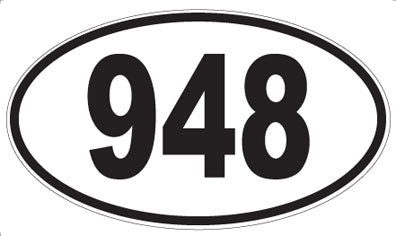 948 - Oval Sticker