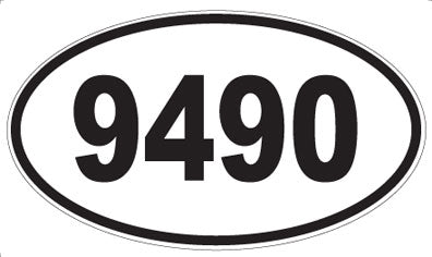 9490 - Oval Sticker