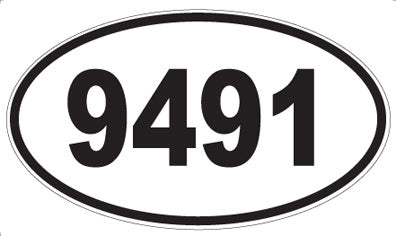 9491 - Oval Sticker
