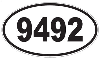 9492 - Oval Sticker