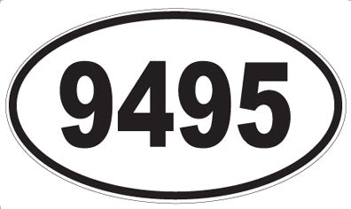9495 - Oval Sticker