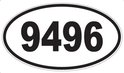 9496 - Oval Sticker