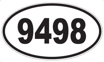 9498 - Oval Sticker
