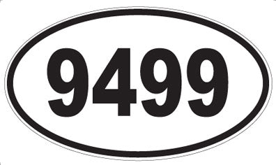 9499 - Oval Sticker