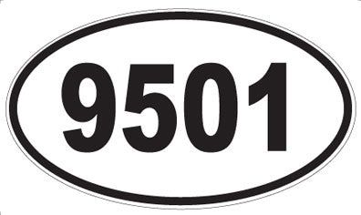 9501 - Oval Sticker