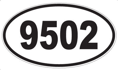 9502 - Oval Sticker