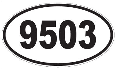 9503 - Oval Sticker