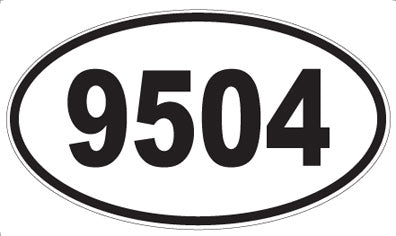 9504 - Oval Sticker