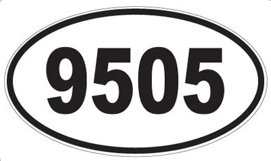 9505 - Oval Sticker