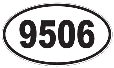 9506 - Oval Sticker