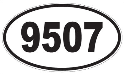 9507 - Oval Sticker