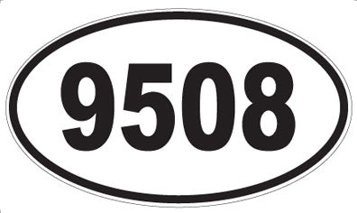 9508 - Oval Sticker