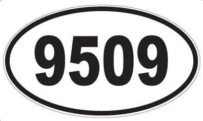 9509 - Oval Sticker